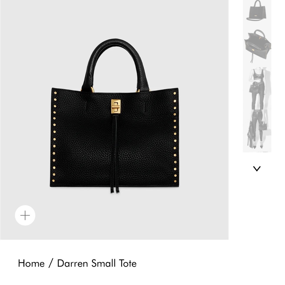Rebecca Minkoff Darren Black Tote with Gold Studs